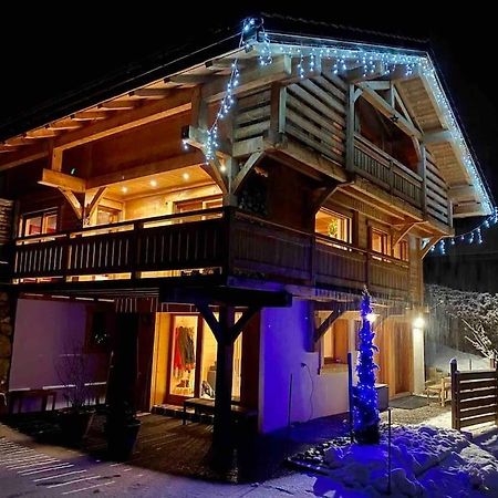 Androsace Appartement Dans Chalet Bois Avec Jacuzzi Privatif Terrasse Et Vue Montagne Les Villards-sur-Thônes 外观 照片
