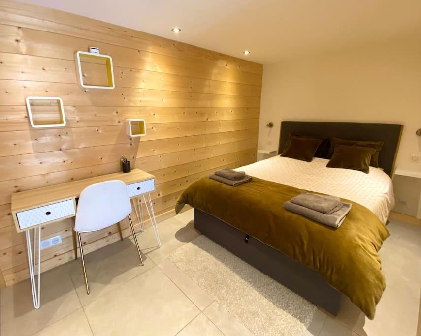Androsace Appartement Dans Chalet Bois Avec Jacuzzi Privatif Terrasse Et Vue Montagne Les Villards-sur-Thônes 外观 照片