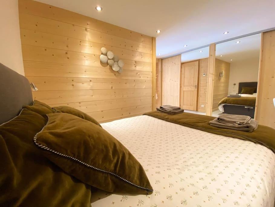 Androsace Appartement Dans Chalet Bois Avec Jacuzzi Privatif Terrasse Et Vue Montagne Les Villards-sur-Thônes 外观 照片