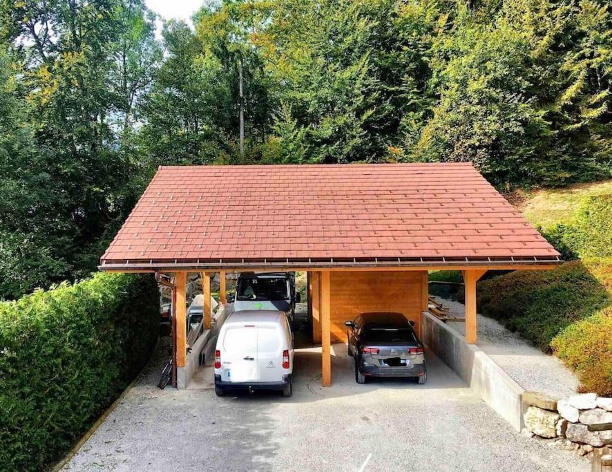 Androsace Appartement Dans Chalet Bois Avec Jacuzzi Privatif Terrasse Et Vue Montagne Les Villards-sur-Thônes 外观 照片